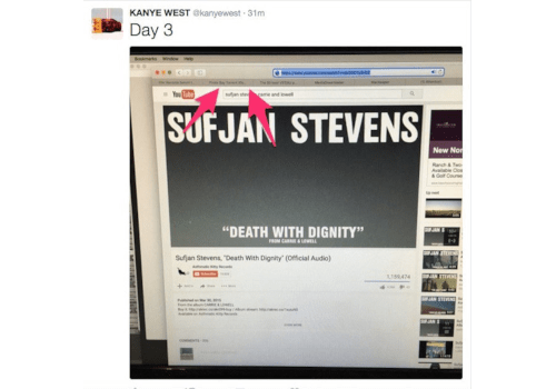 Kanye West Just Tweeted A Picture Of His Computer With a Torrent Site Open In A Tab
