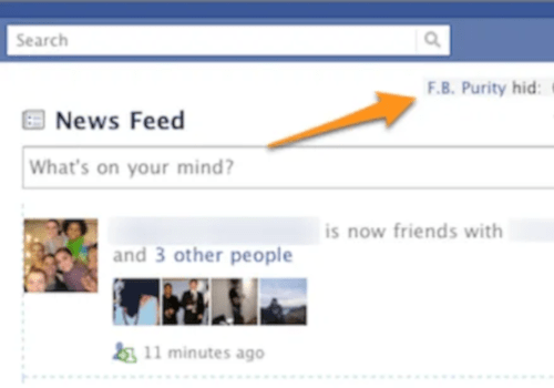 F. B. Purity Hides Annoying Facebook Applications And News Feed Updates
