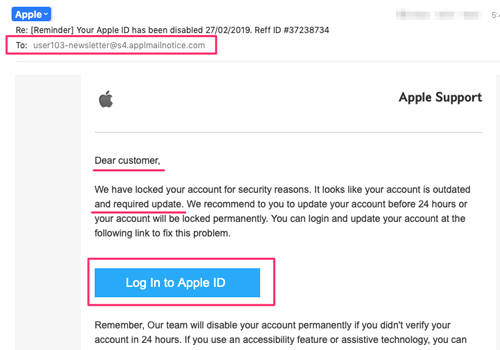 We Just Got a Phishing E-mail from Apple